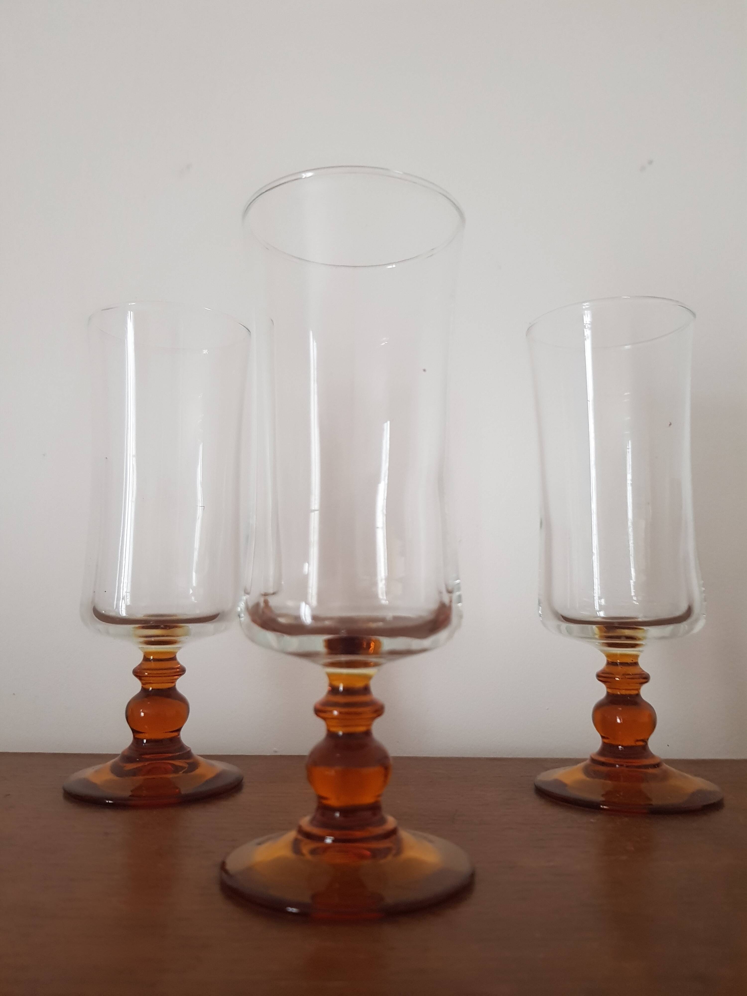 Luminarc amber footed champagne flute