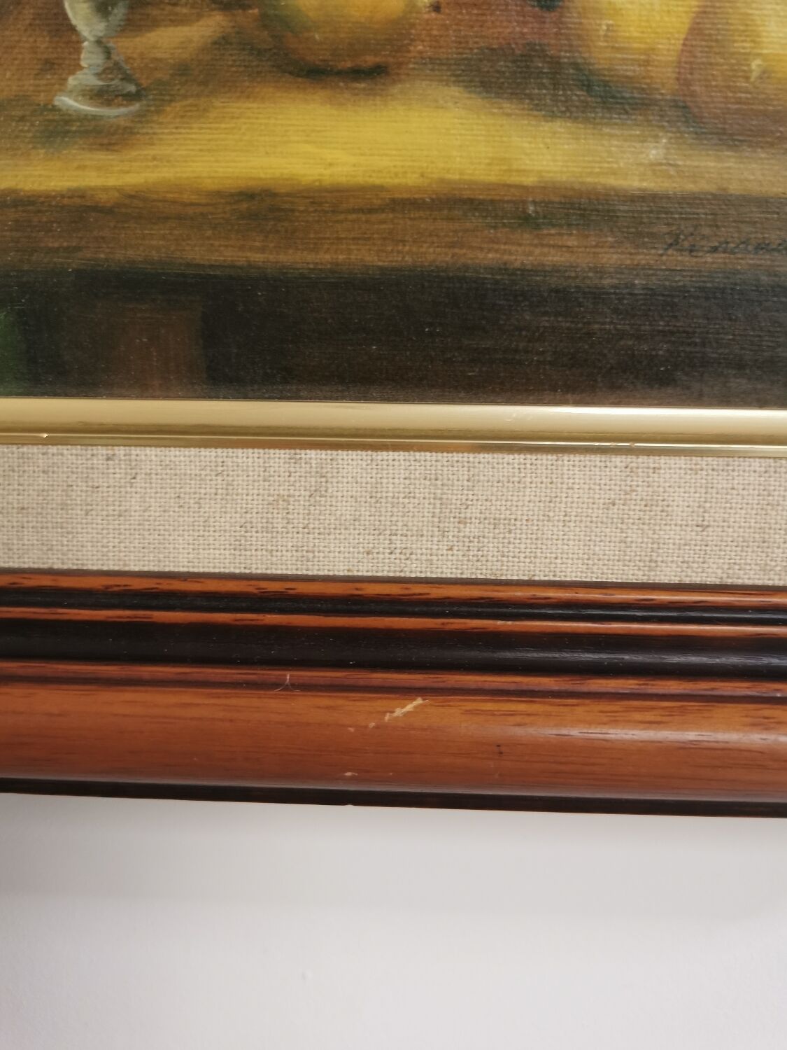 Still life, oil on panel, classic