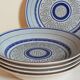 Five vintage MBFA PORNIC ceramic soup plates Daphné service