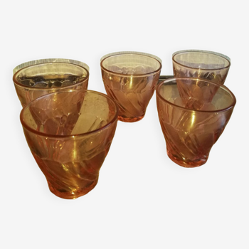 6 verres vintage