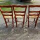 6 old straw chairs