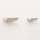 Pair of vintage wall sconces, matte white metal, France, 1970.