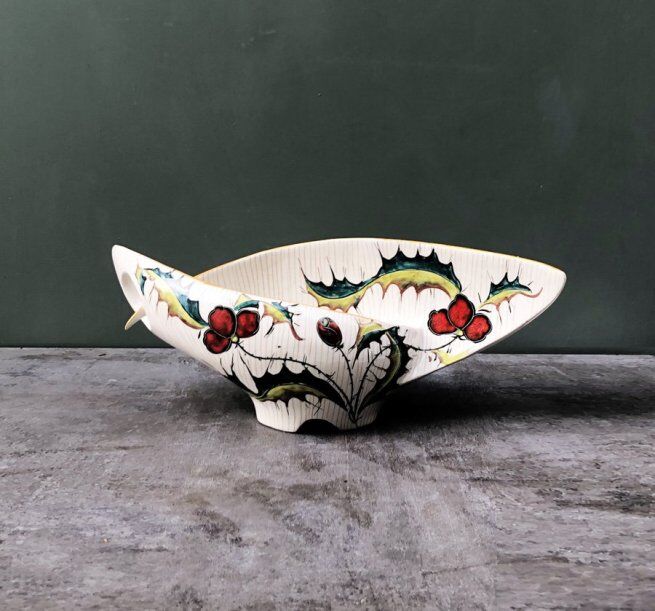 Polychrome fruit cup 60's ceramic