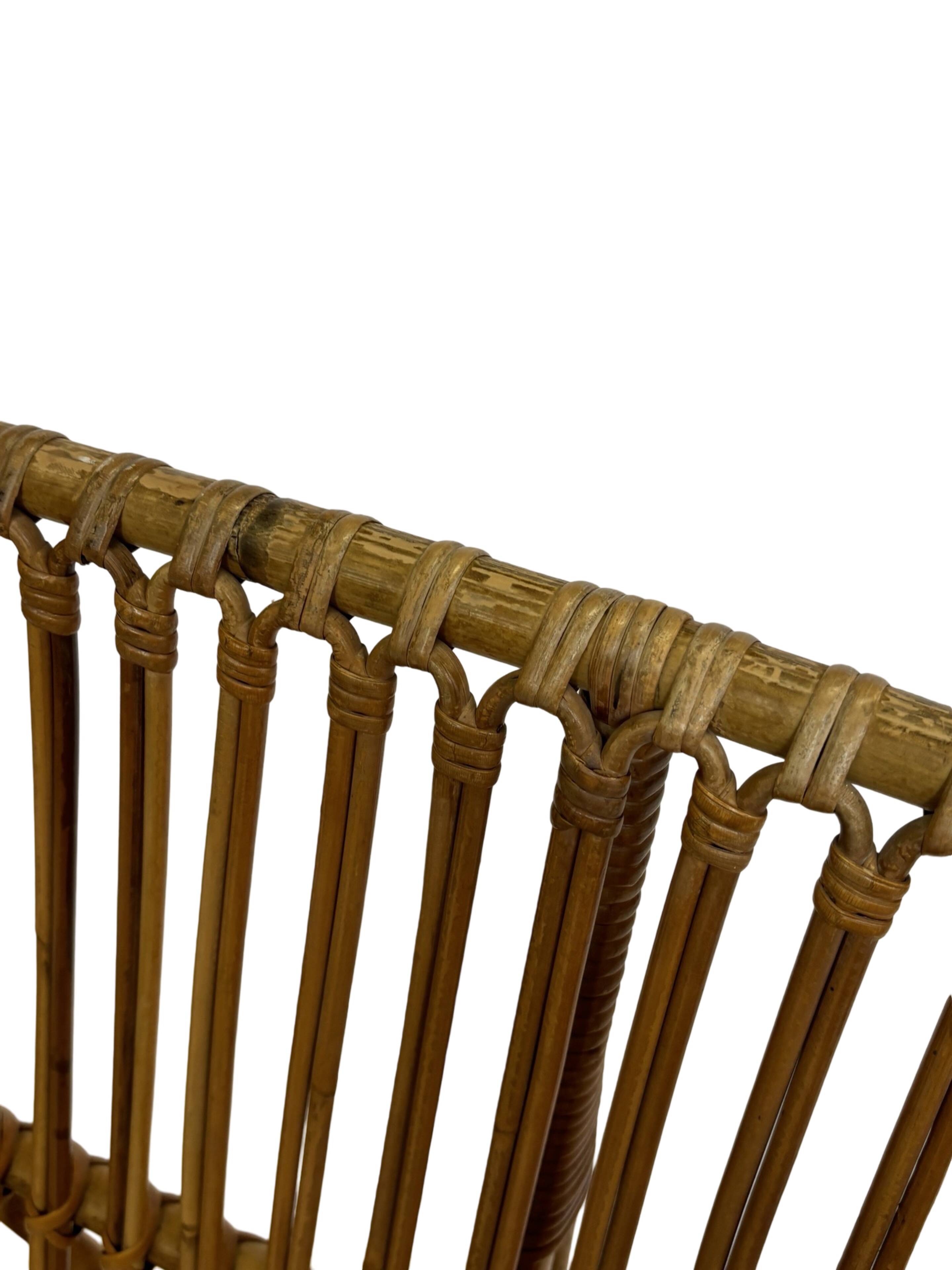 Vintage Rattan Sofa Belse 8 Design 1960s Rohe Noordwolde