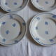 6 plates flat earthenware hamage wolves blue flowers mill