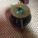 Glazed terracotta teapot