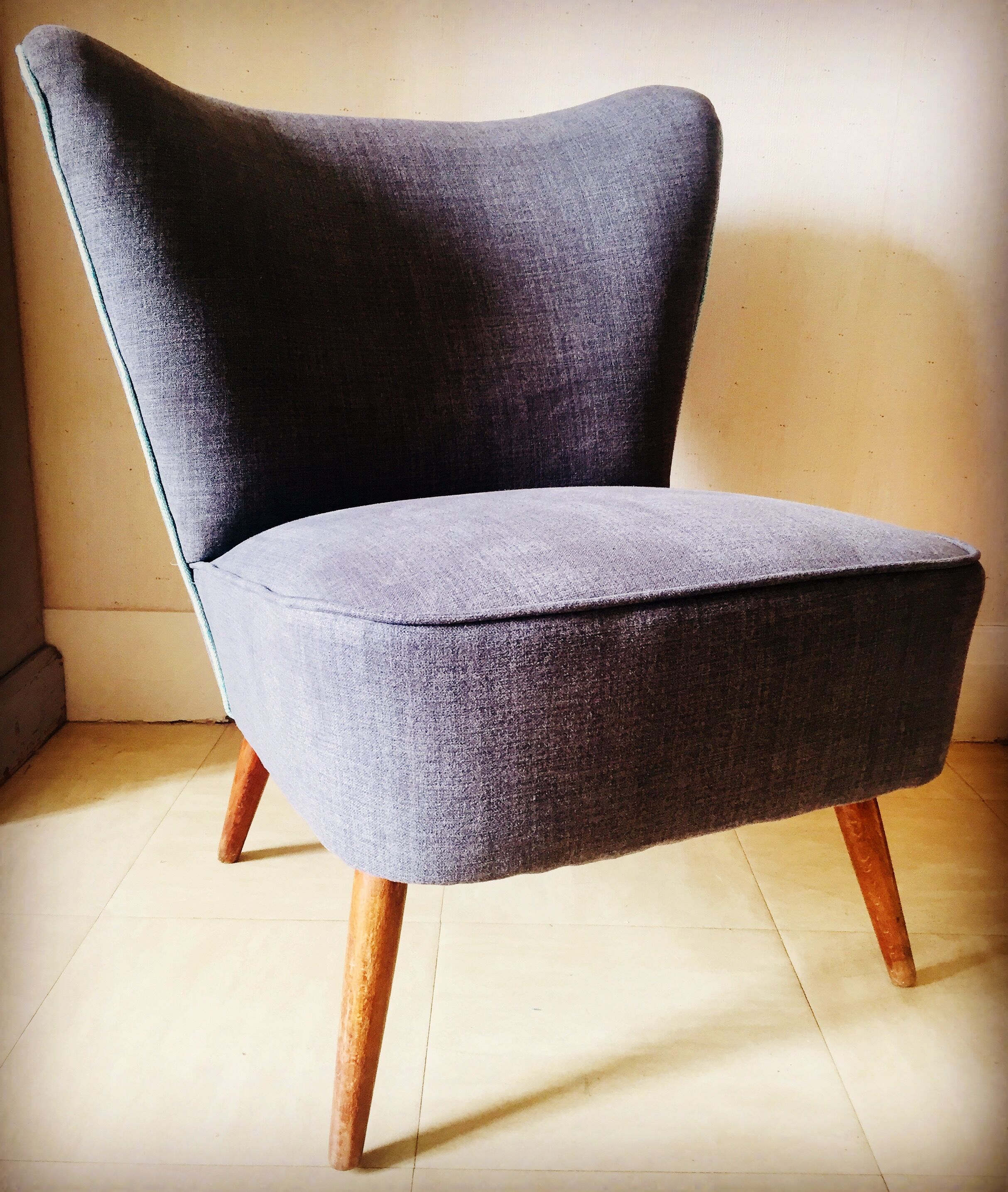 Grey cocktail armchair