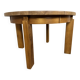 Round table with 1 extension in solid elm Regain, diameter 120 cm.