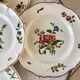Set of 5 flat plates mismatched Digoin Sarreguemines and Saint-Amand 60s