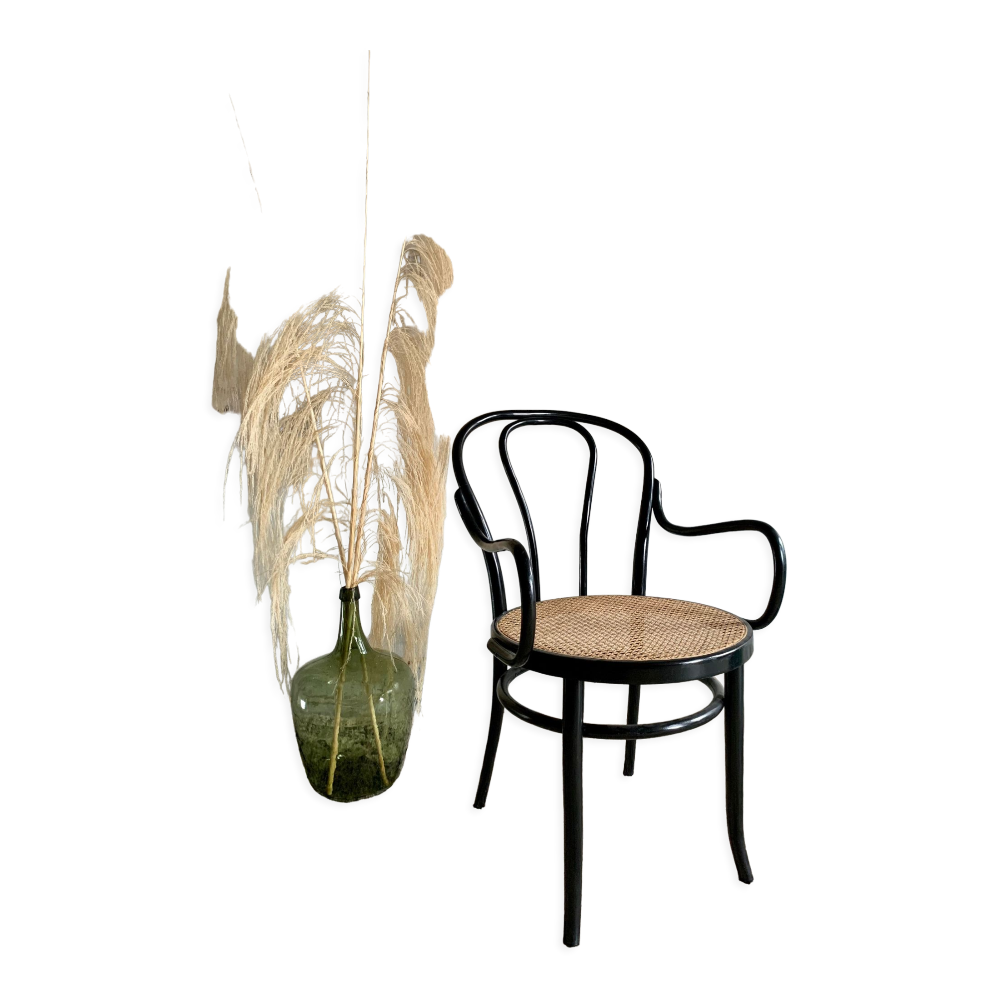Fauteuil vintage cannage