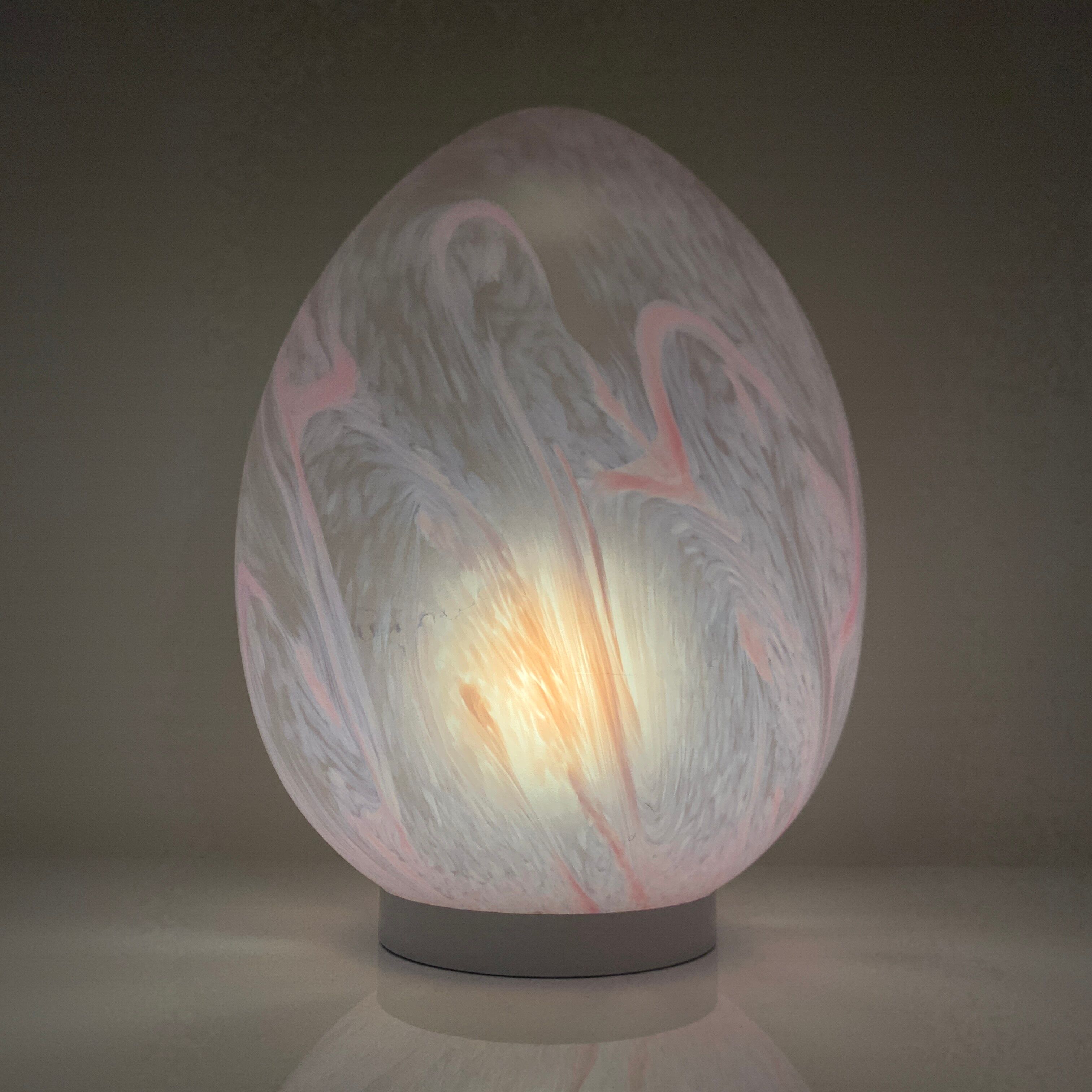 Vianne France blown glass Egg lamp XXL