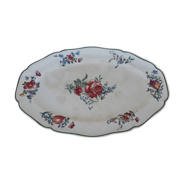 Plat ovale en faïence Villeroy & Boch modèle 1562 L  45,5 cm