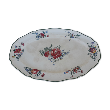 Oval plate in Villeroy & Boch earthenware model 1562 L 45.5 cm