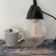 Lampe baladeuse industrielle globe vintage électrifiée à neuf