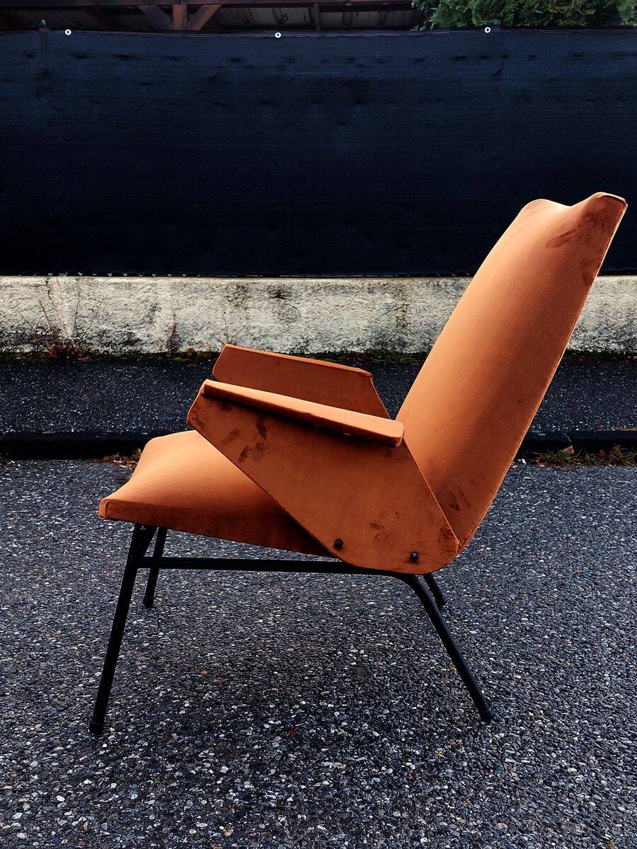 Fauteuil vintage moderniste restauré