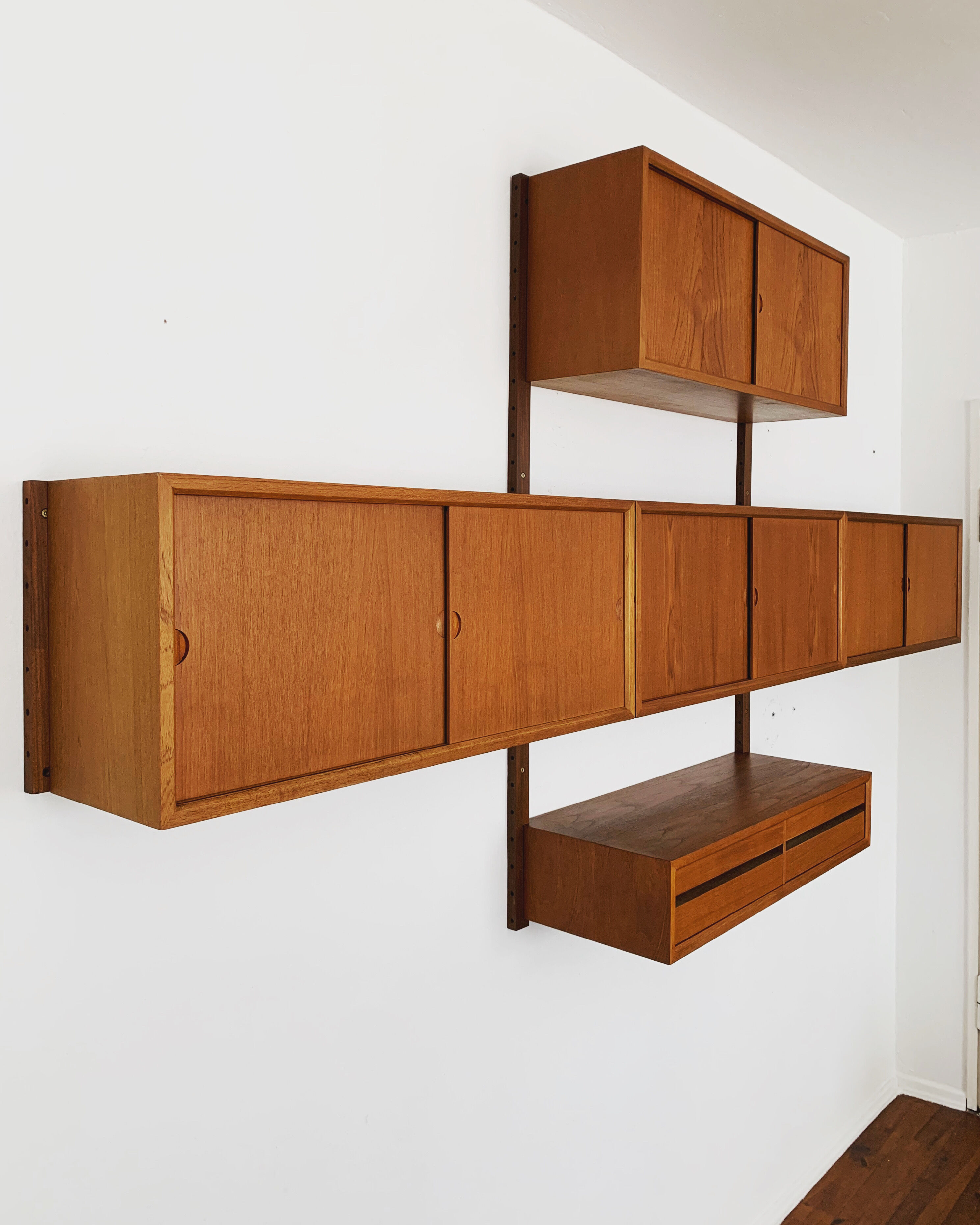 Danish modular teakwood  wall unit