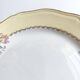 Round vintage plate L'Amandinoise model Paola cream and white flowers