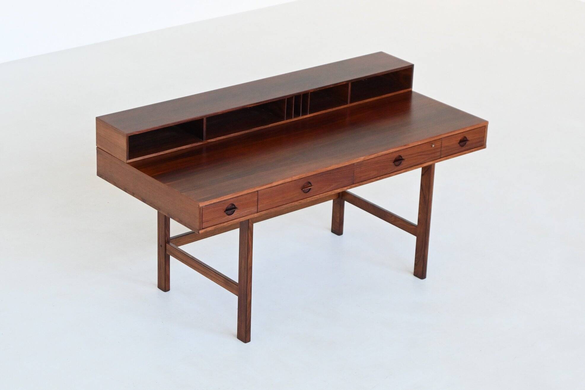 Bureau Peter Lovig Flip-Top Partners en palissandre, Lovig, Danemark, 1960
