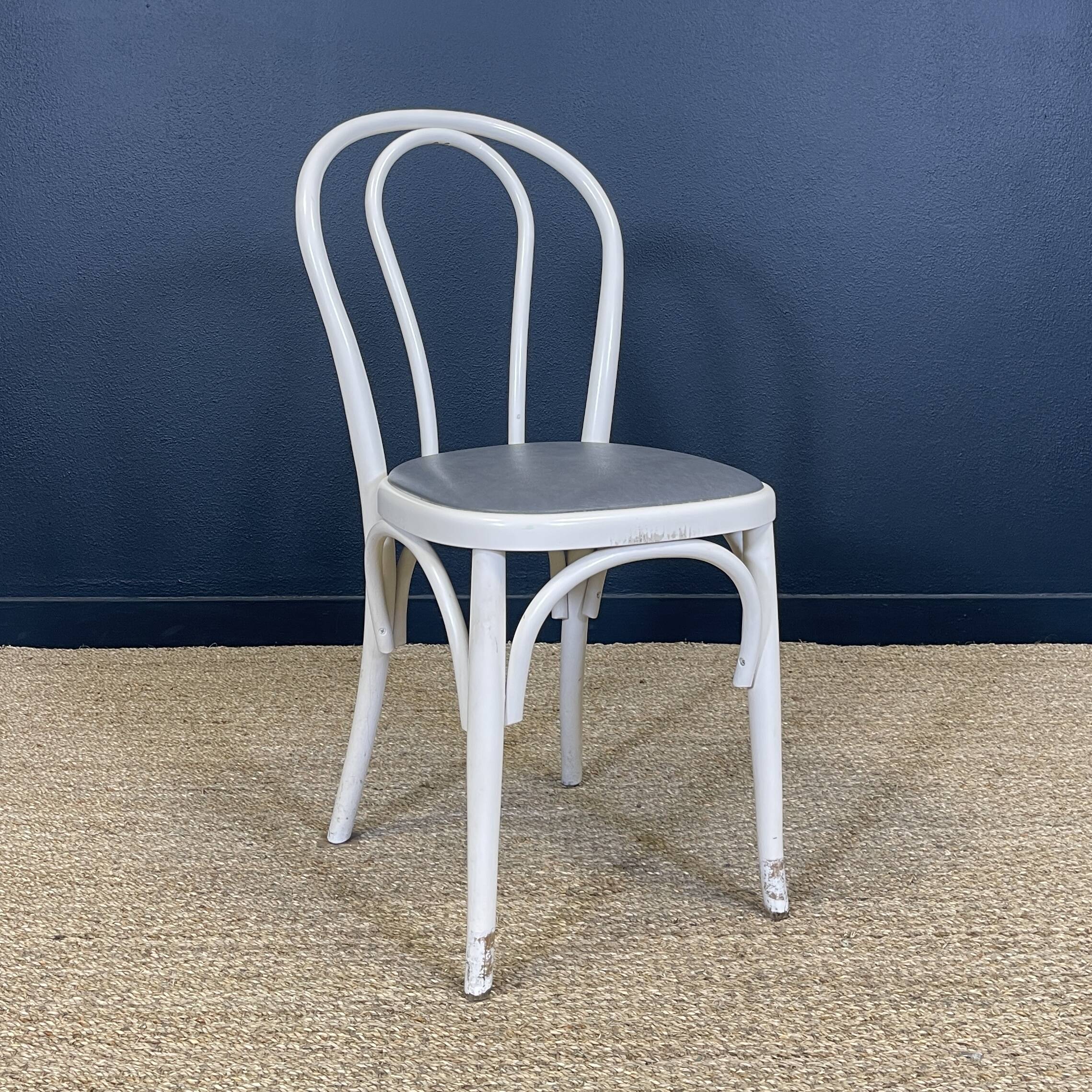 Set of 4 curved wood bistro chairs