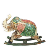 Antique rocking elephant of Indian origin.