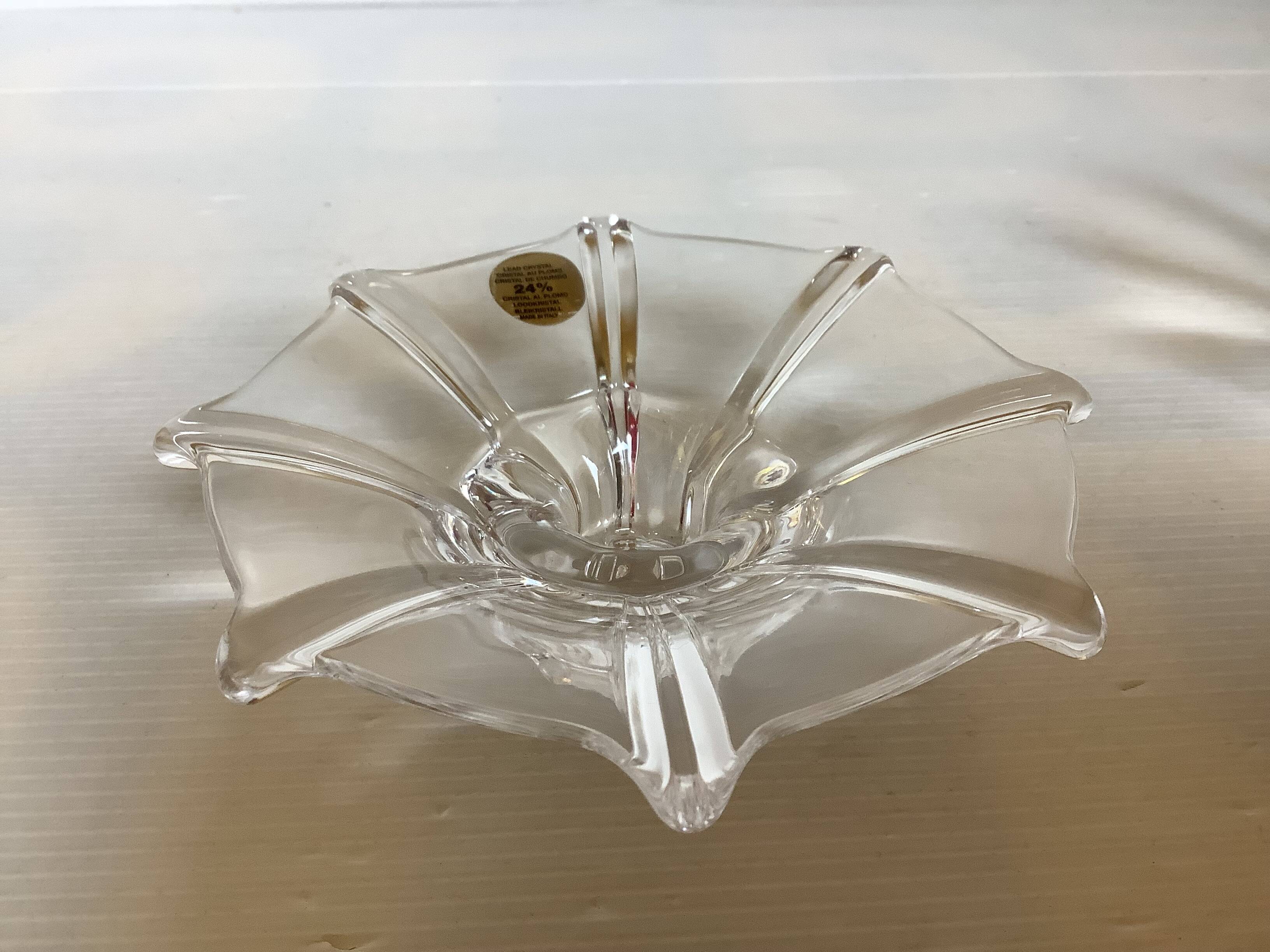 Pair of crystal candle holders RCR Italy