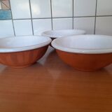 3 terracotta cups / bowls