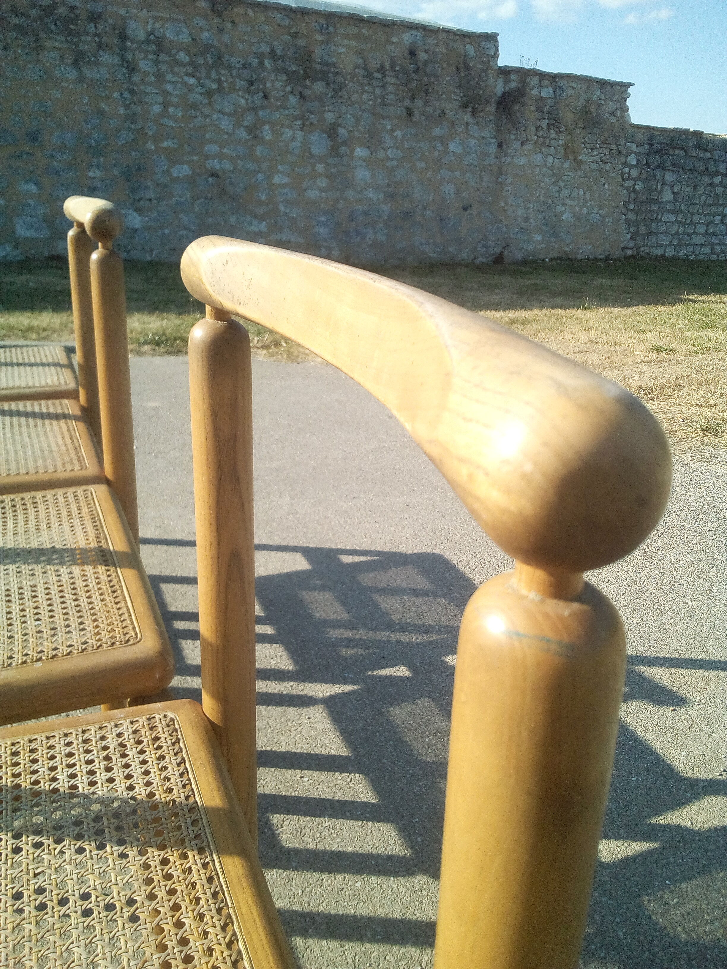 Series of 4 chairs with new canning