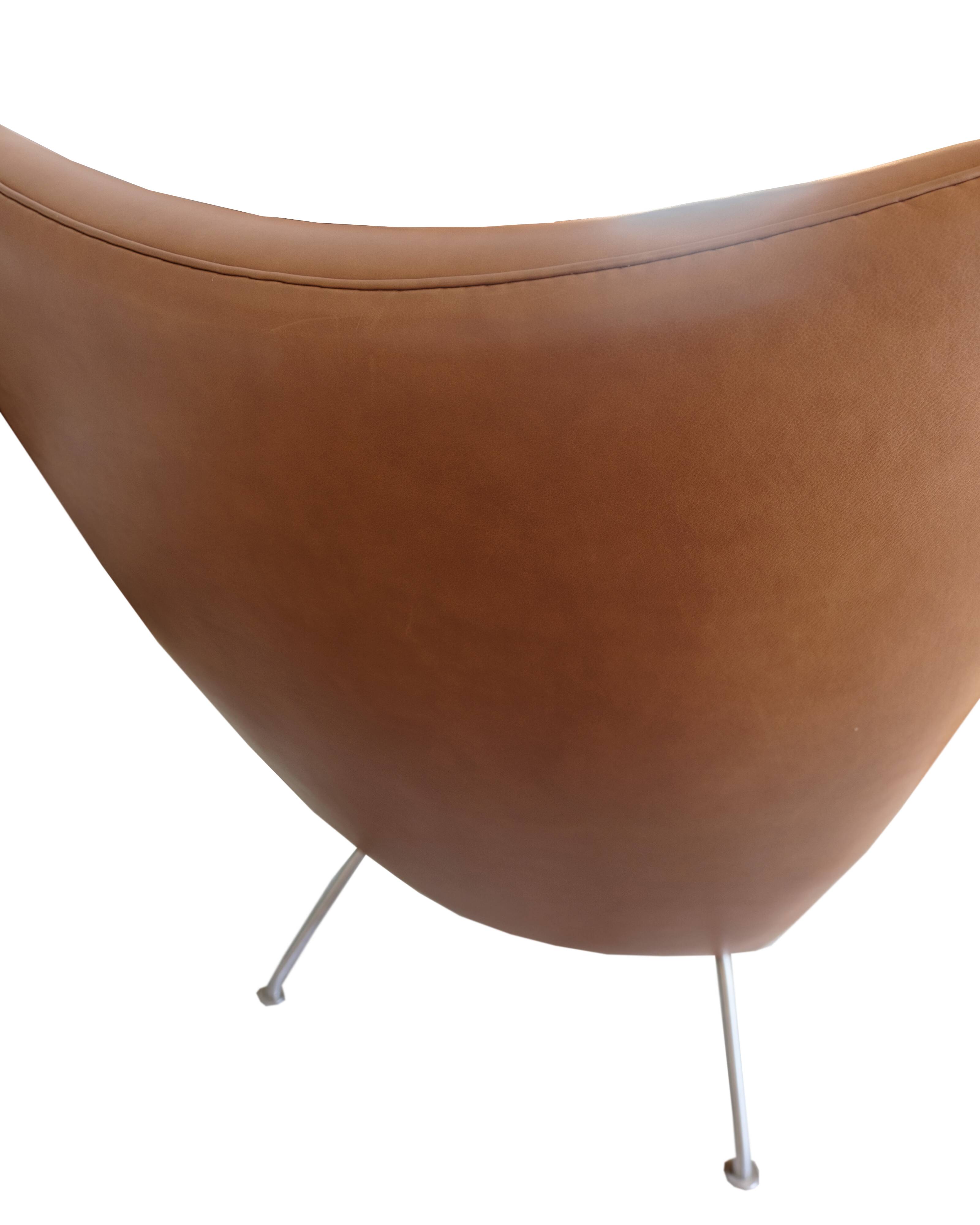 Wingchair Model Ch445 In Walnut Elegance Leather By Hans J. Wegner