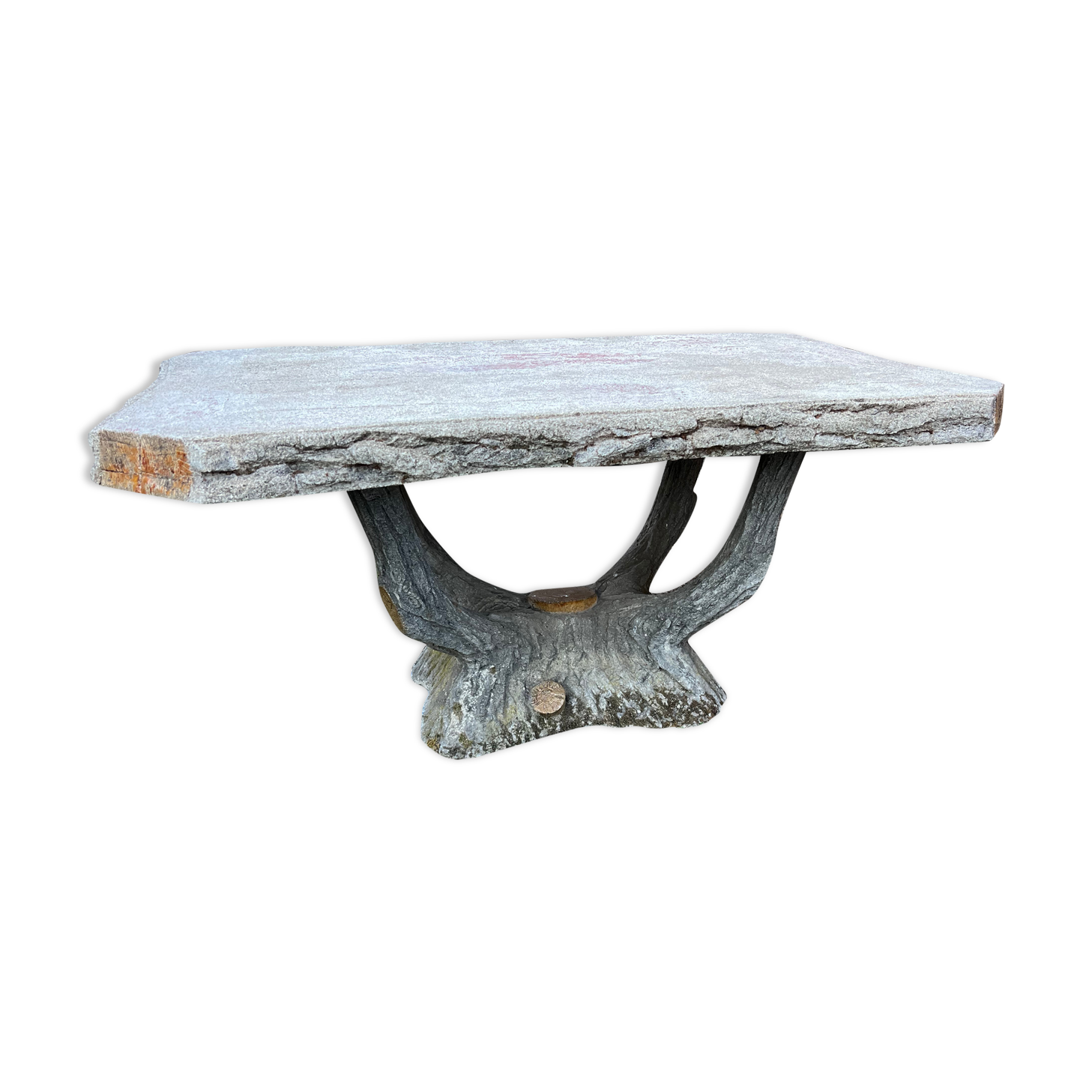 Concrete garden table