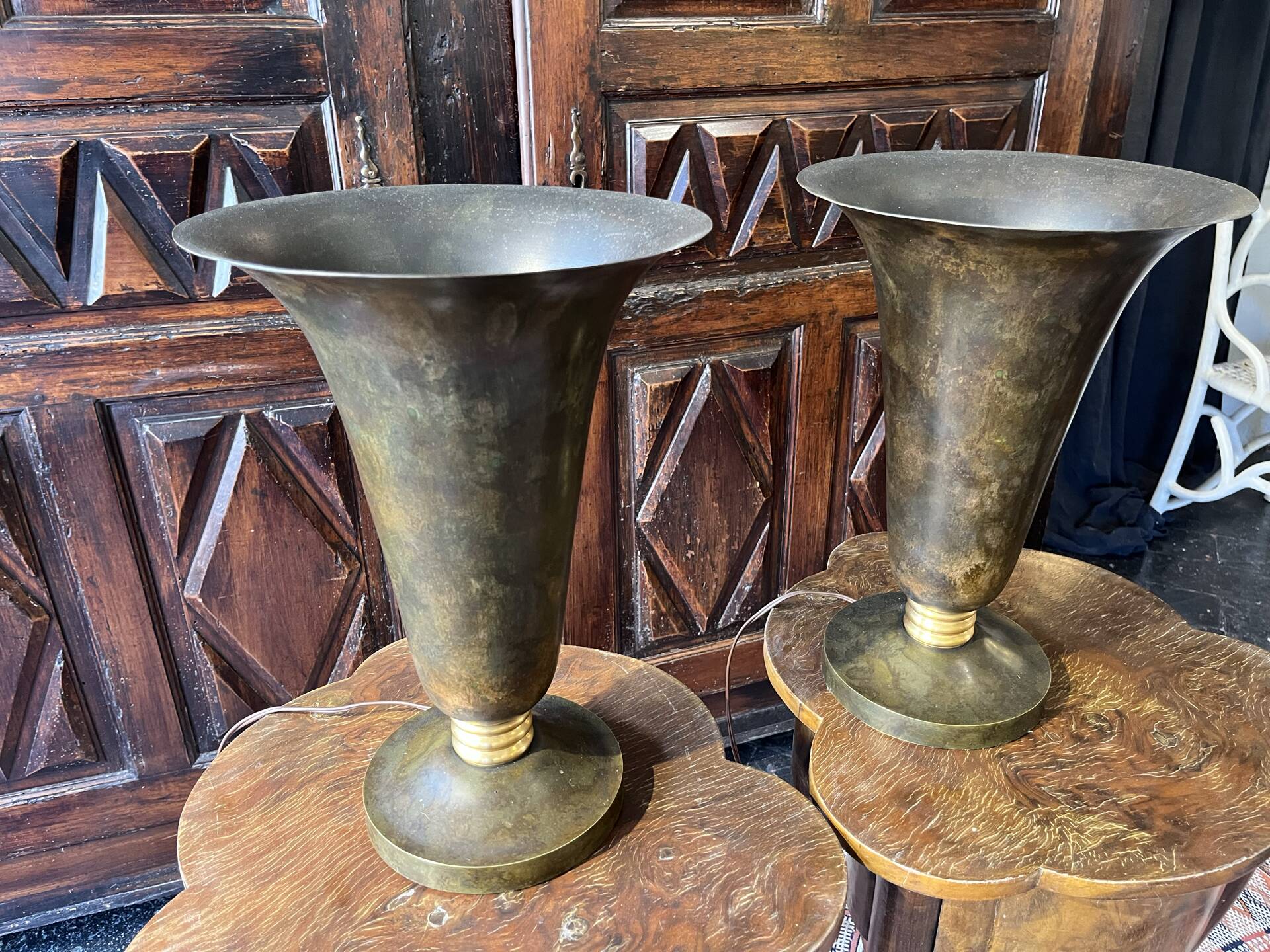 Beautiful pair of Art Deco lamps from the 1930s.