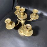 Pair of gilded metal candle holders