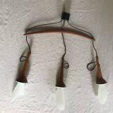 Scandinavian teak pendant light