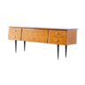 1950s italian modern blond mahogany chest of drawers