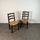 Pair of rush-seated chairs - Georges Robert, France circa 1950 Design
