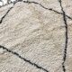 Moroccan Berber carpet Beni Ouarain with dark grey diamonds 2.6x1.53m