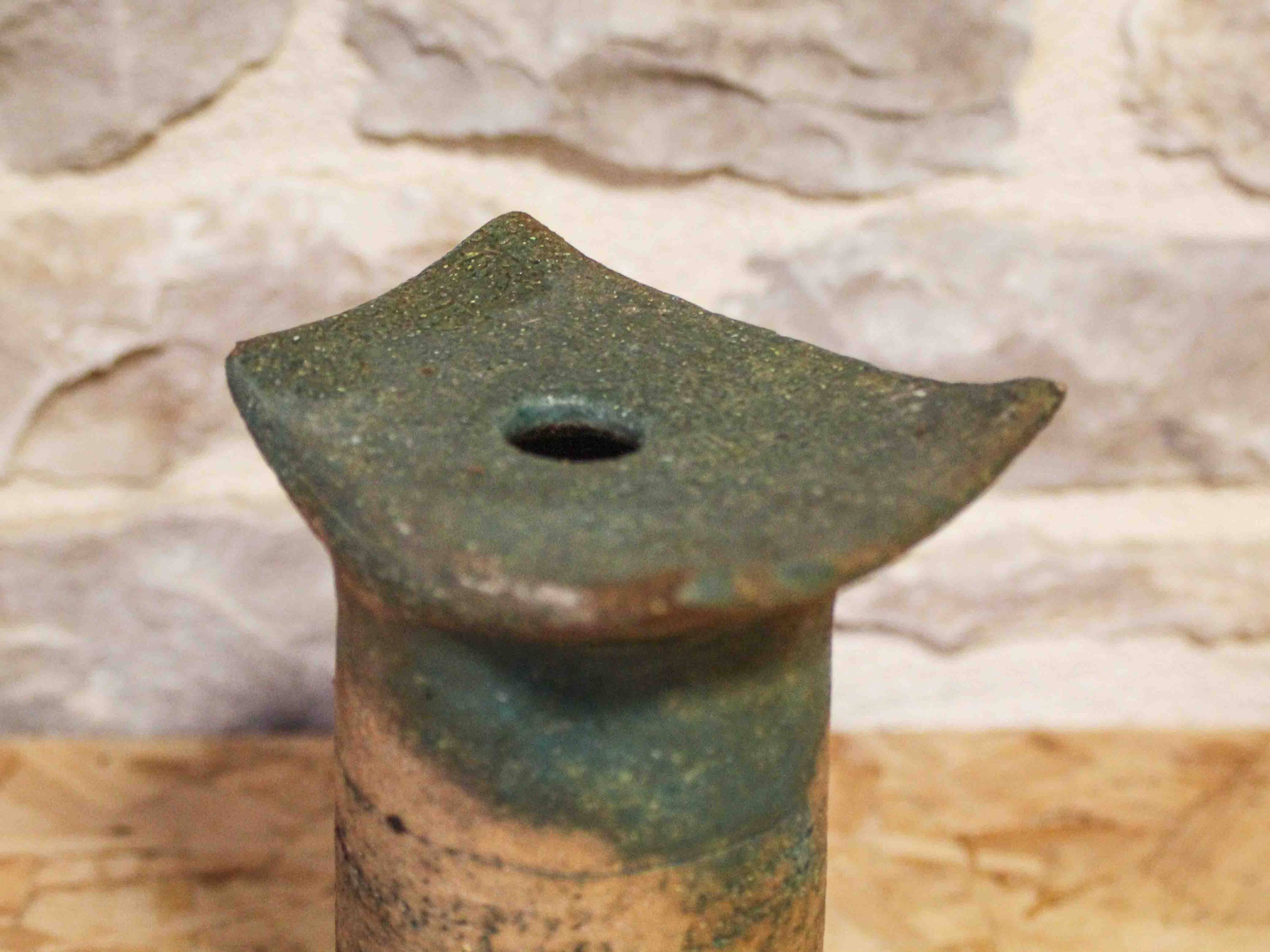 Single-flower vase in ceramic by Claude and Jean Bersoux