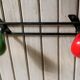 Vintage wall coatrack 2 hooks in metal and wood