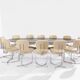 Maria Pergay steel and brass dining table Gerbe 1970