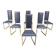 Vintage brass dining chairs set of 6 - 1970s
