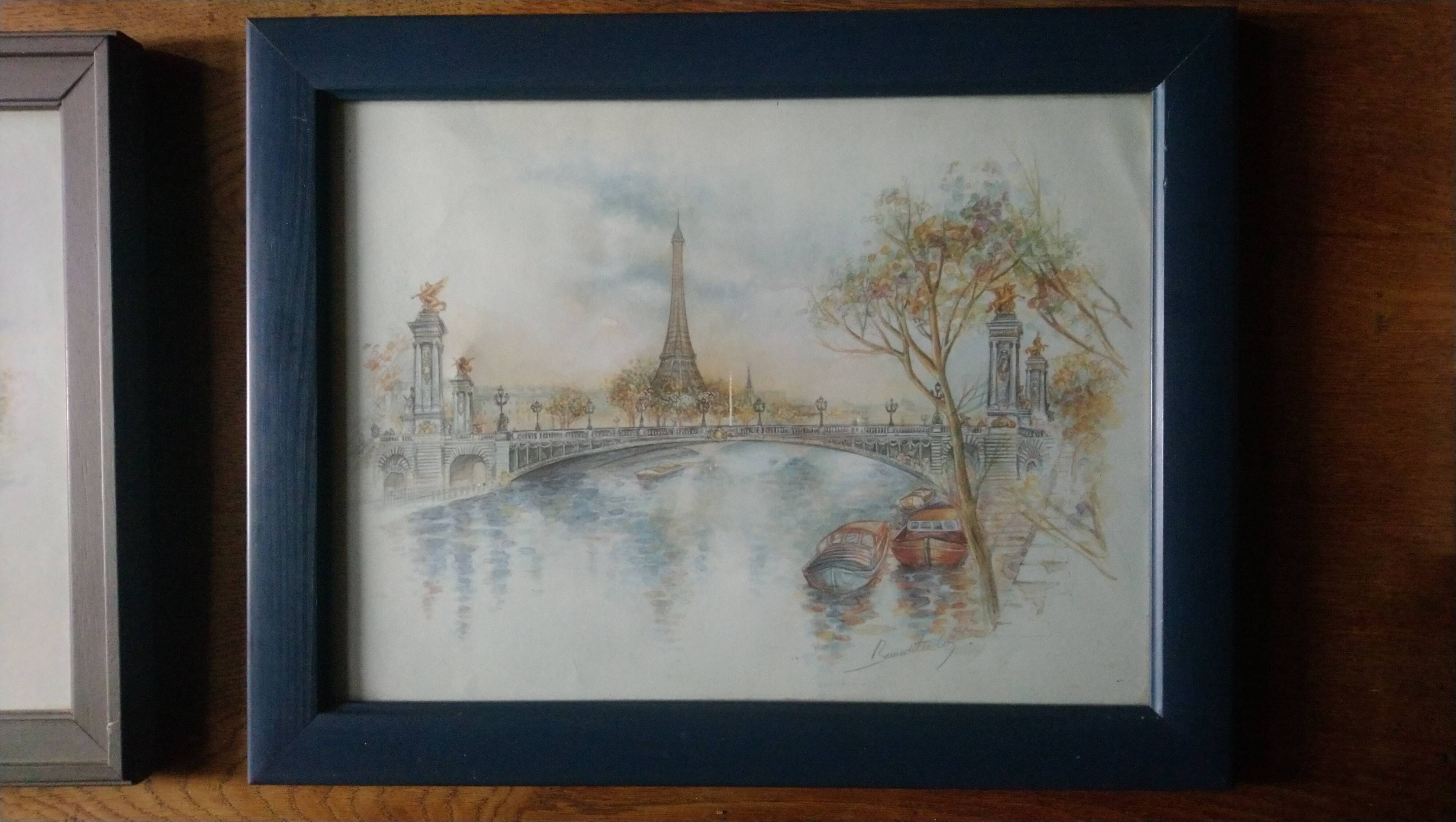 Paris watercolor print "Bernadette Voz"