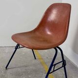 Lot of 4 Eames DSS chairs in fibre H Miller