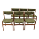 1960s Set of Six Danish Teak Dining Chairs , Restored