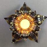 70's Brutalist Brass Wall/Ceiling Light