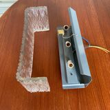 3 molded glass sconces 1950