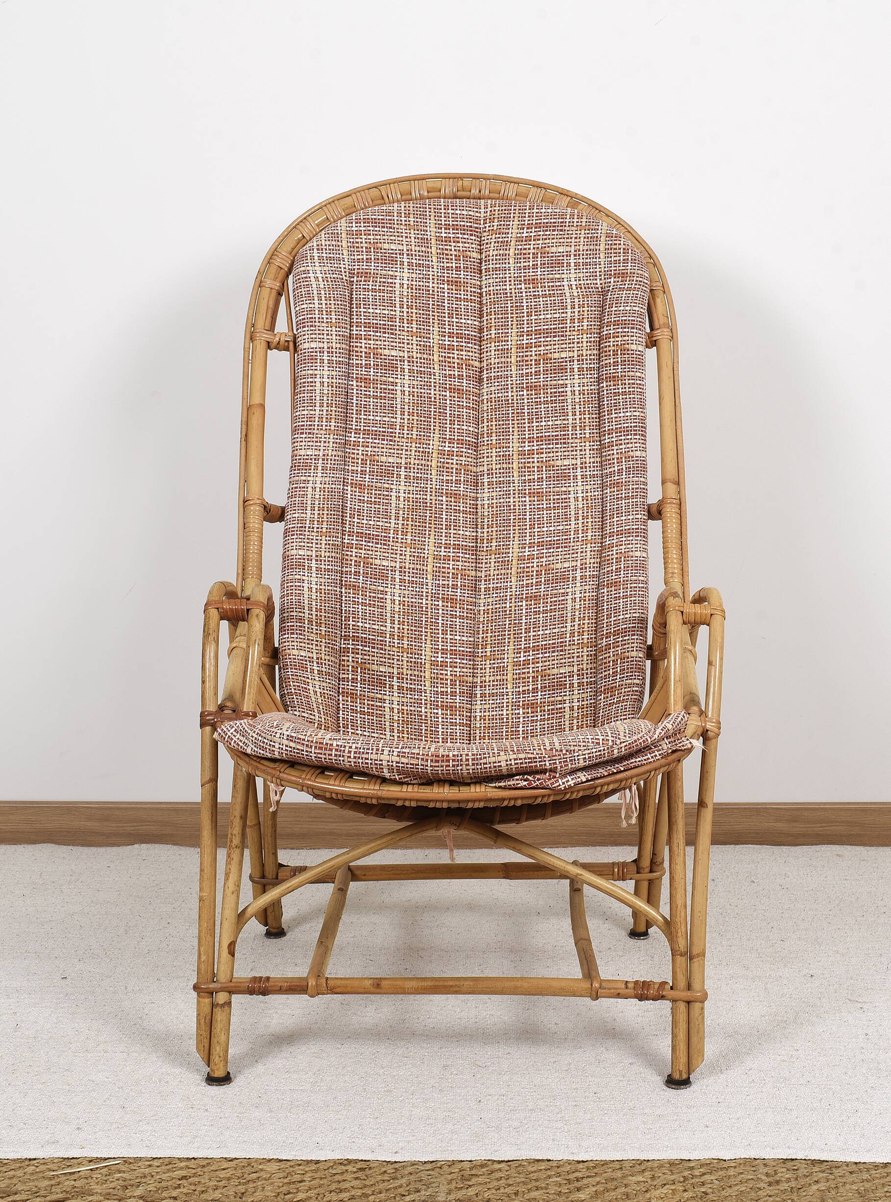 Antique, vintage rattan armchair