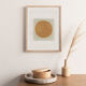 One design painting on paper, dated and signed illustration without frame