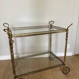 Brass serving trolley