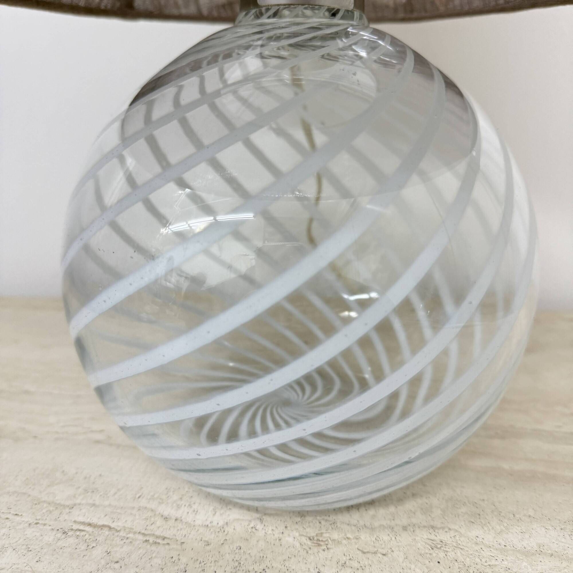 Mid-century design Holmegaard Swirl lamp , 1970s Denmark