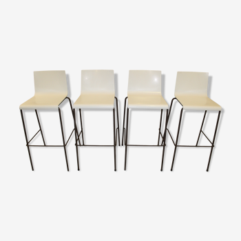 Lot of 4 bar stools model Kuadra edition PEDRALI