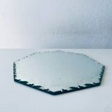 Antique octagonal beveled mirror